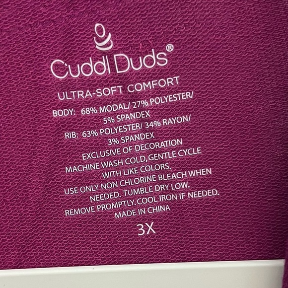 Cuddl Duds Women’s 3X Ultra Soft Comfort Pockets Cardigan - Picture 3 of 5